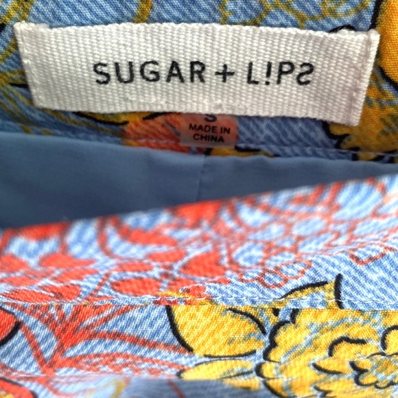 Sugar + lips Floral pleated shorts, Size S - Picture 3 of 10